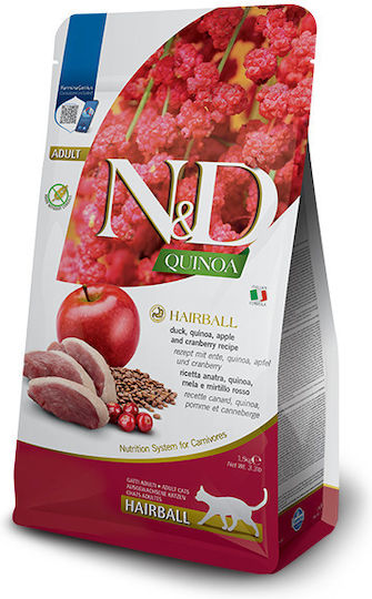 Farmina Quinoa Dry Food Grain-Free for Adult Cats with Duck 0.3kg