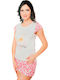 Kal-tsa Winter Damen Pyjama-Oberteil Rosa