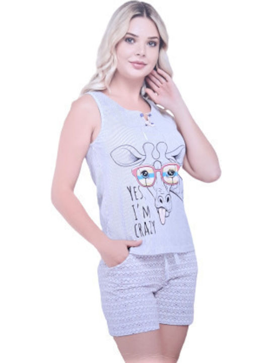 Kal-tsa Winter Damen Pyjama-Oberteil Weiß