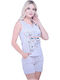 Kal-tsa Winter Damen Pyjama-Oberteil Weiß