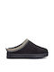 Keep Fred Synthetic Leather Women's Slippers Black