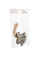Set Hängende Weihnachtsbaumschmuck Pferdchen Holz Silber 7x7cm 6Stücke