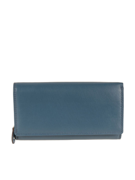 Fetiche Leather Large Leather Women's Wallet Blue