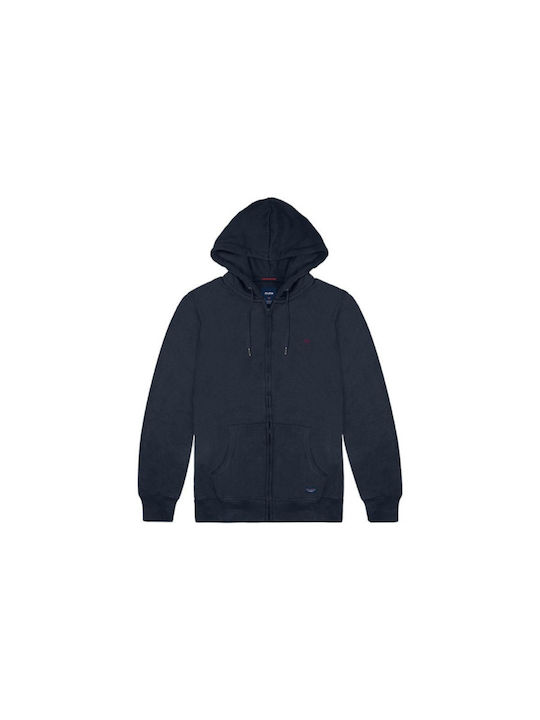 Double Double Herren Sweatshirt mit Kapuze Blau