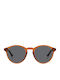 Polaroid Unisex Sunglasses with Brown Plastic Frame and Gray Polarized Lens PLD4153/S 09Q/M9