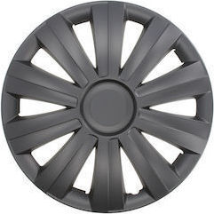 Mammooth Car Hubcap Set 15" 4pcs Black