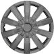 Mammooth Car Hubcap Set 16" 4pcs Black