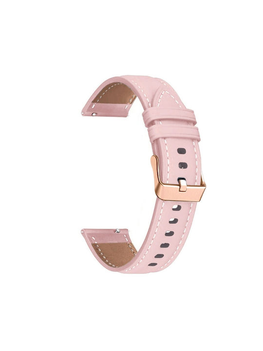 Κούμπωμα Λουράκι Δερμάτινο Ροζ Χρυσό (Huawei Watch GT2 / GT3 (42mm) / GT3 Pro (43mm))