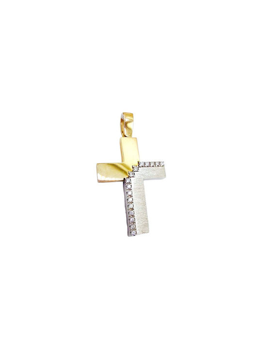 Velegrakis Damen Gold Kreuz 14K