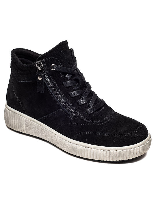 Wildleder Stiefeletten Damen Schwarz