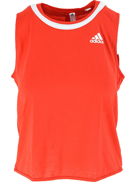 adidas adidas Knotted H33699 Damen Tennisbekleidung Rote Bluse