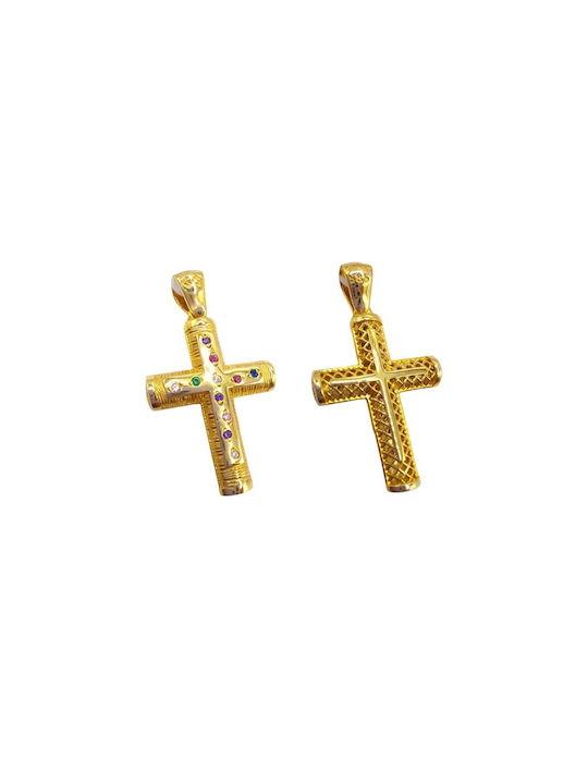 Velegrakis Damen Gold Kreuz 14K