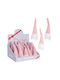 Hängender Zwerge Ornament Stoff Rosa 6.2x7.5cm