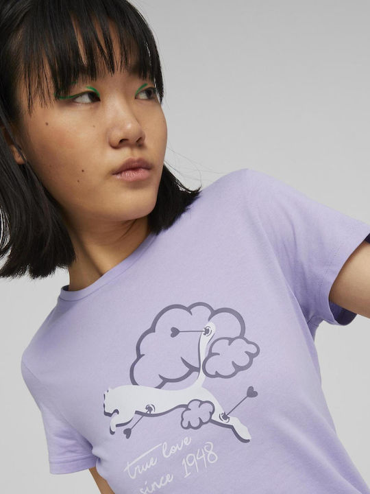 Puma Women's T-shirt Lilacc
