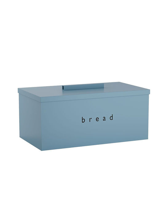 Pam & Co Inox Bread Box Blue 40x22x16cm