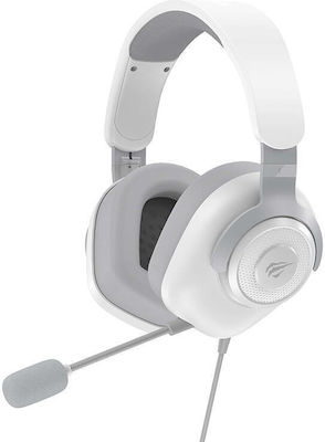 Havit H2230D Over Ear Gaming Headset με σύνδεση 3.5mm Λευκό