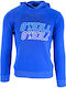 Kinder-Sweatshirt mit Kapuze und Taschen Blau