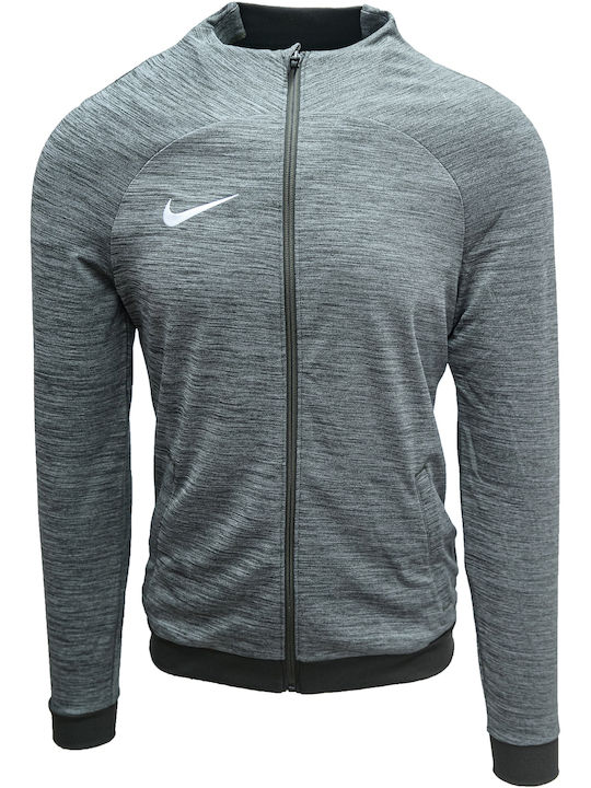 Nike Ανδρική Φούτερ Ζακέτα Dri-Fit με Τσέπες Γκρι