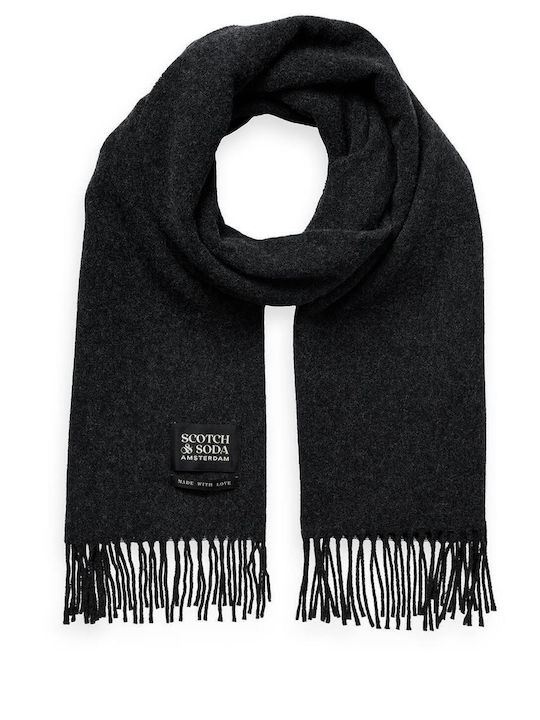 Scotch & Soda Men's Wool Scarf Gray