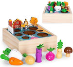 Ecotoys Fruits & Vegetables Toy Λαχανόκηπος Τελάρο Με 7 Λαχανικά made of Wood for 3+ Years Old