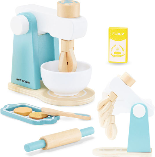 Mamabrum Aparat electrocasnic pentru copii Mixer cu accesorii din lemn pentru 3+ ani ani
