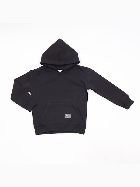 Trax Kinder Sweatshirt mit Kapuze und Taschen Schwarz