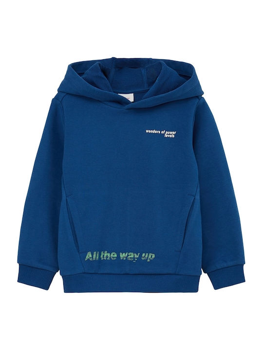 Kids Sweatshirt with Hood and Pockets Blue