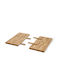 Diommi Rectangular Table Surface made of Solid Wood in Brown Color 85x40cm 60-22109 1pcs