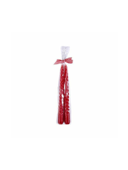 Scented Candle Taper Red 2pcs