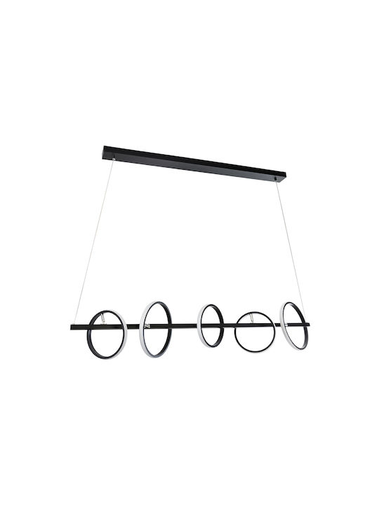 GloboStar Circolare Lustră Negru 120x25x25cm.