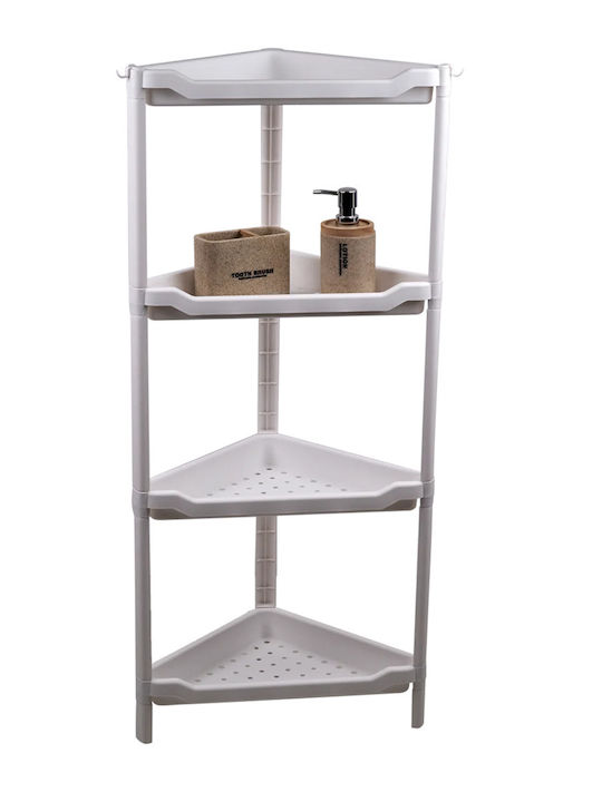 Klikareto Corner Wall Mounted Bathroom Shelf Plastic