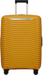 Samsonite Upscape Medium Travel Suitcase Hard Yellow with 4 Wheels Height 68cm