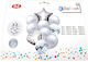 Set 10 Baloane Folie Argintiu Stele 46buc