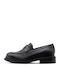 Leder Damen Mokassins in Schwarz Farbe