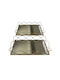 Karvounis Metallic Rectangular Decorative Tray with Mirror 2pcs