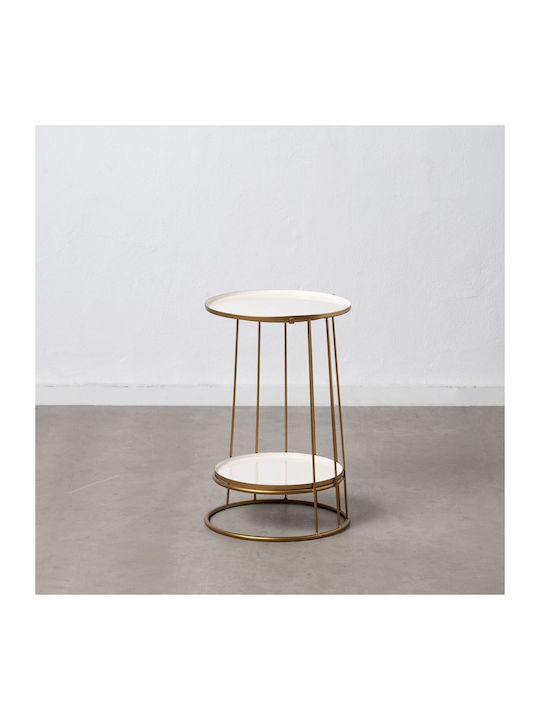 Round Metal Side Table Gold L40.5xW40.5xH62cm