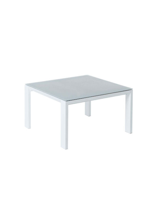 Square Metal Coffee Table White L70xW70xH41cm