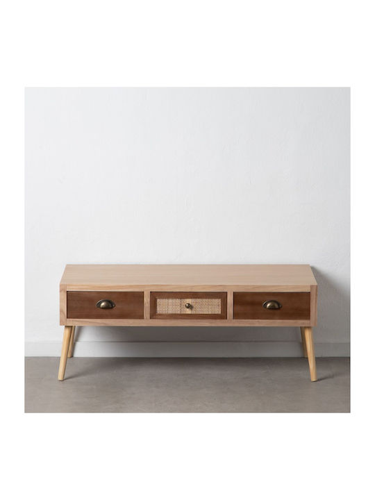 Rectangular Solid Wood Coffee Table Ξύλο L110xW50xH43cm