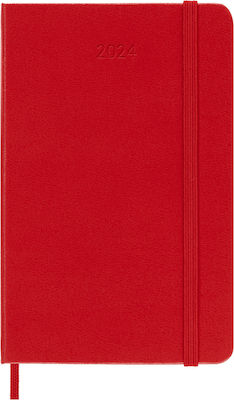 Moleskine Weekly Agenda 2024 Red