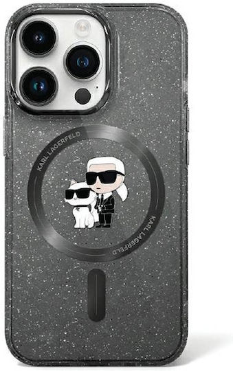 Karl Lagerfeld Karl&choupette Glitter Magsafe Back Cover Plastic Black (iPhone XR)