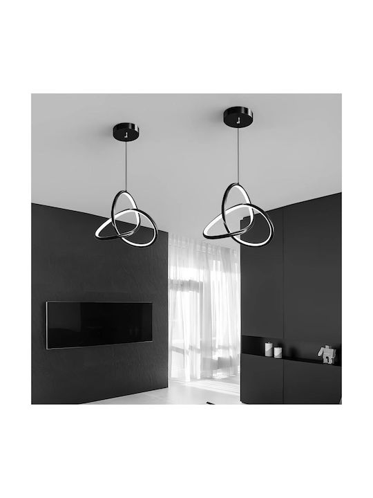 Powertech Κρεμαστό Φωτιστικό Μαύρο LED με Φυσικό Λευκό Φως 22x100εκ.