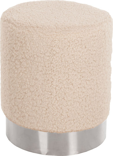 Stool For Living Room Wooden Levy White 35x35x42cm