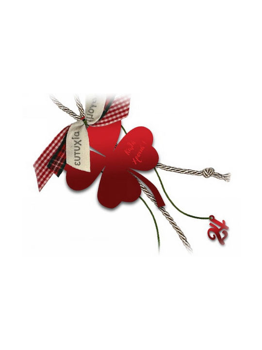 Lucky Charm Clover Red made of Plexiglass 1pcs