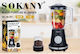 Sokany Μπλέντερ με Γυάλινη Κανάτα 1.5 lt 500W Μαύρο SK-JB-181
