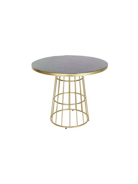 Dining Room Round Table Black 90x90x75.5cm