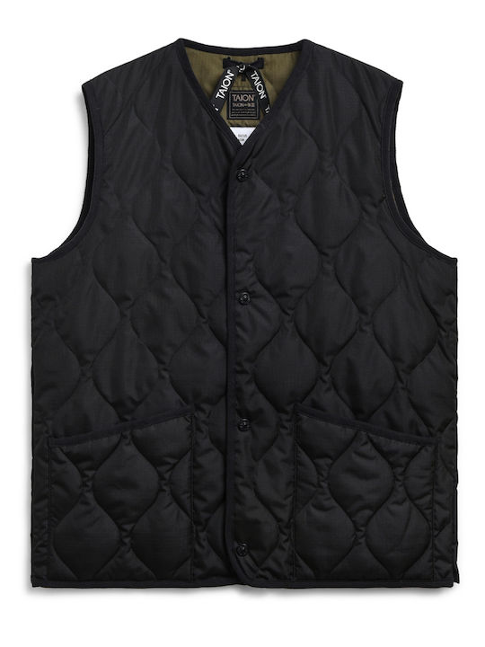 Ärmellos Winter Jacke Schwarz