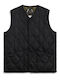 Ärmellos Winter Jacke Schwarz