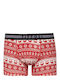 Men's Boxer Red with Patterns