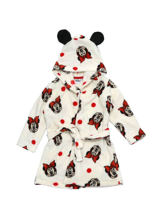 Disney Παιδική Ρόμπα Χειμωνιάτικη Fleece Μπεζ Minnie Mouse