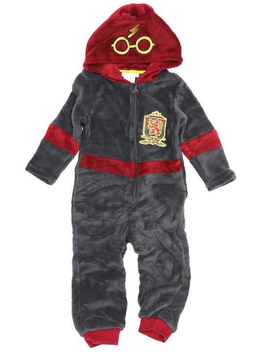 Warner Bros Kids' One-piece Pajamas Winter Fleece Gray